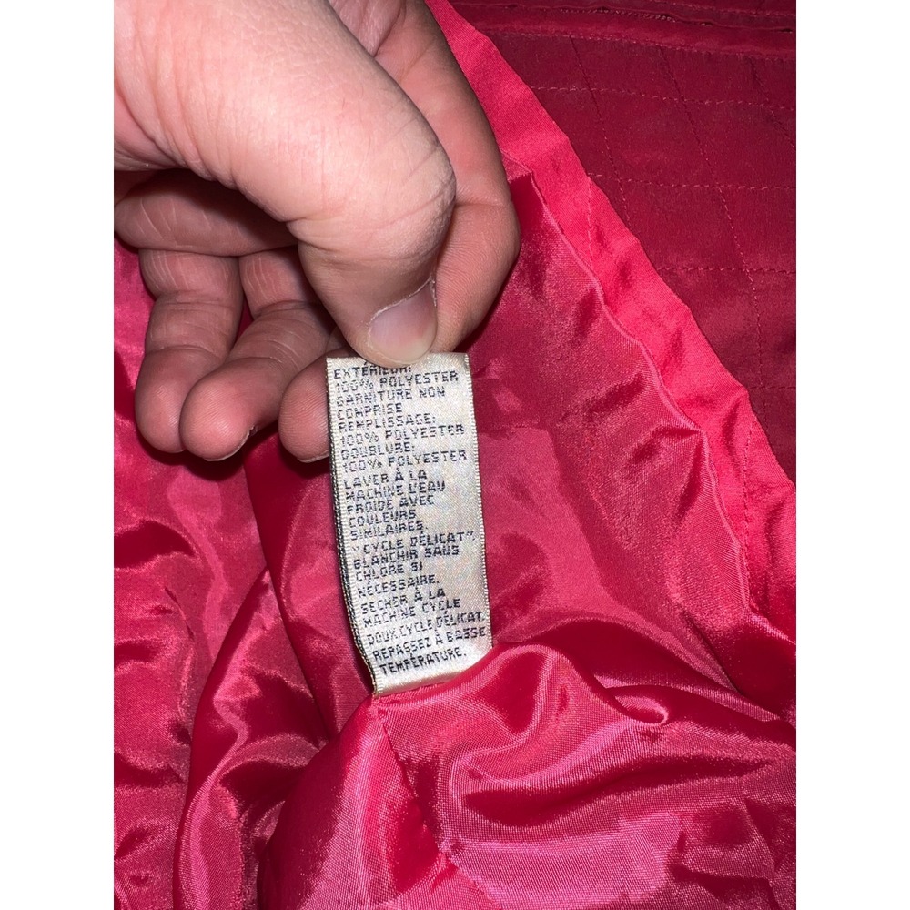 Allison Daley Women 20W Red Quilted Full Zip Vest Mock Neck Pockets Lightweight - Picture 5 of 6